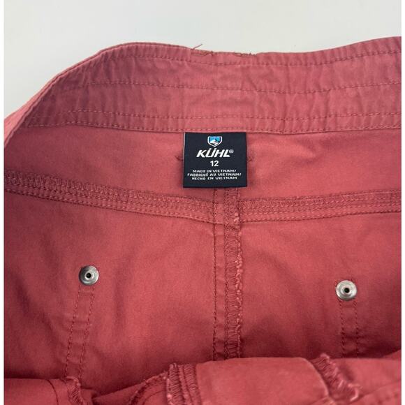 KUHL Womens Free Range Shorts Sz 12 Outdoor Camping Hiking Dusty Red w/ Pockets - Picture 6 of 10